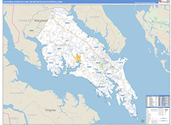 California-Lexington Park Metro Area Wall Map Basic Style 2026